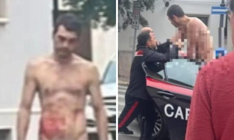 Shock a San Giovanni Rotondo, uccide una 80enne e gira nudo per strada
